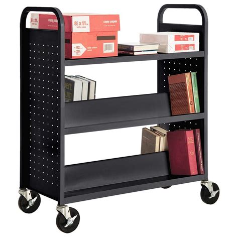 Sandusky Black Mobile Steel Bookcase-SFV336-09 - The Home Depot