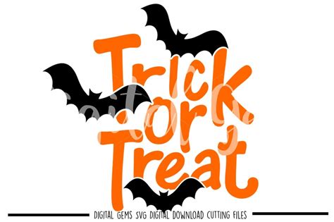 Trick Or Treat Svg Dxf Eps Png Files By Digital Gems Thehungryjpeg