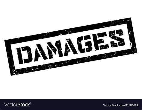 Damages Rubber Stamp Royalty Free Vector Image