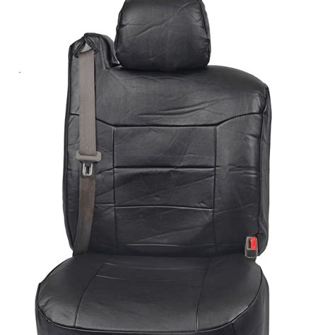 Black Fitted Leatherette Front Seat Covers