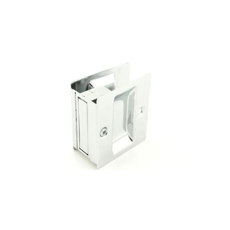 Trimco Passage Pocket Door Lock Square Cutout Bright Chrome 1064625 Zoro