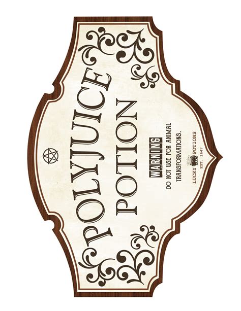 Harry Potter Polyjuice Potion Label