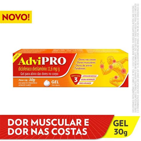 Advipro Gel Analgésico E Antiinflamatório Para Alívio Rápido Da Dor