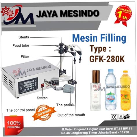 Jual Mesin Pengisi Cairan Filling Liquid Noozle Gfk K Shopee