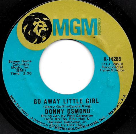 Donny Osmond - Go Away Little Girl (Vinyl, 7", 45 RPM, Single) | Discogs