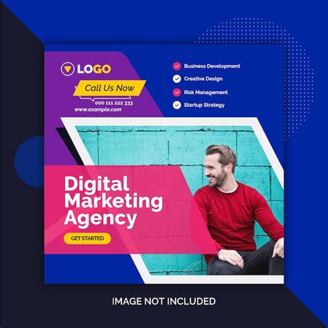 Premium Vector Social Media Marketing Template