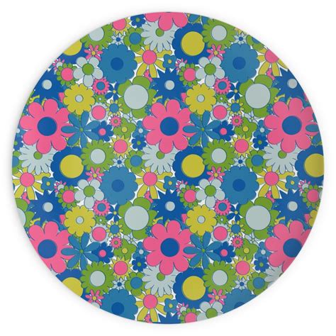 Funky Daisy Floral Neon Plates Shutterfly