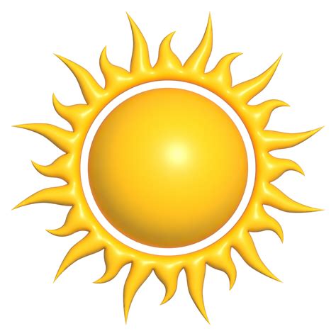 Illustration Of 3d Sun Icon 19922824 Png