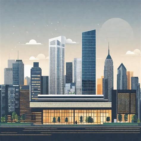 premium ai image thriving business center   city