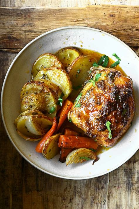 Lebanese Baked Chicken With Potatoes Serving Dumplings