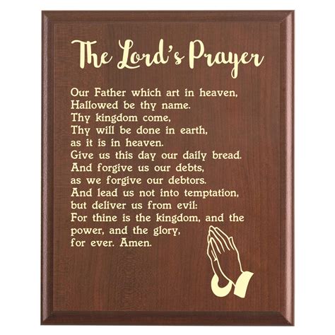 Lord S Prayer Plaque Kjv Christian Scripture Design Marked Moments Keepsakes