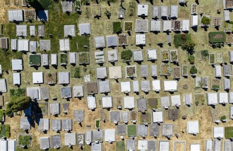 Premium Photo Aerial View Of A Cemetery