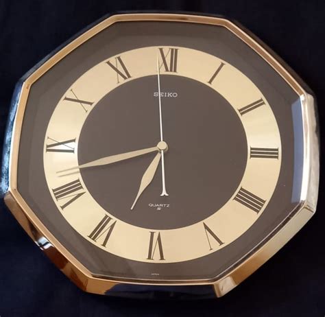 Vintage Seiko Octagon Quartz Wall Clock Circa 1990s Clocks In