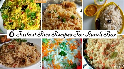 6 Rice Recipes Lunch Dinner 6 Instant Rice Recipes For Lunch Box Rice Recipes Pulao