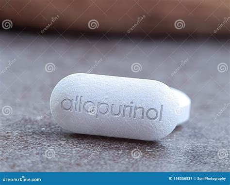 Allopurinol Gout Therapy Tablet Closeup Stock Image - Image of allgoric ...