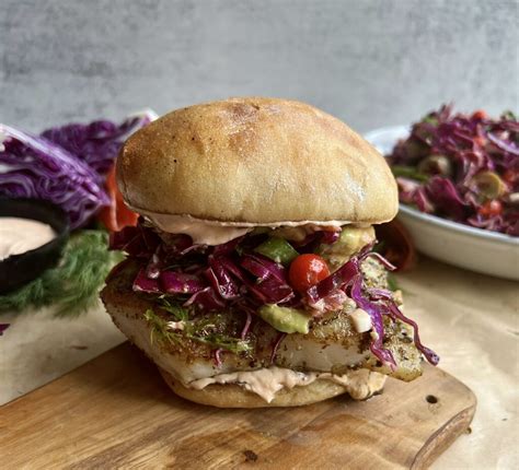 On Annies Menu Spicy Antipasti Slaw Fish Sandwiches