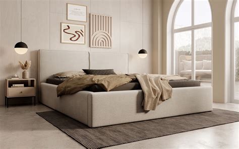 Meubella Tweepersoonsbed Infinity Beige Ribstof X Cm Bol