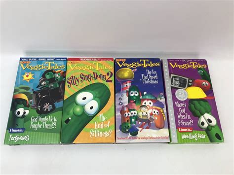 Veggietales Vhs Tapes Lot Of 4 Forgiveness Grelly Usa