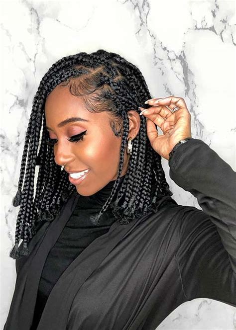 23 Short Box Braid Hairstyles Perfect For Warm Weather Page 2 Of 2 Stayglam