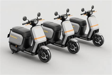 Premium Photo Three Stylish Electric Scooters With A Sleek Design