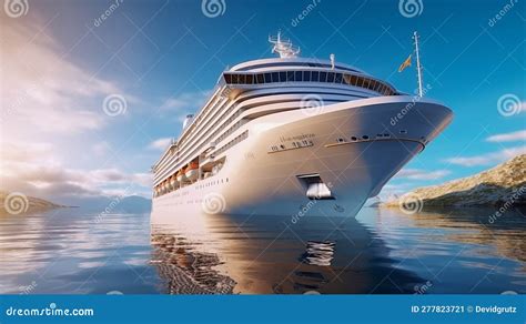 Big Luxury Cruise Ship Generative Ai Stock Illustration Illustration Of Boat Passenger