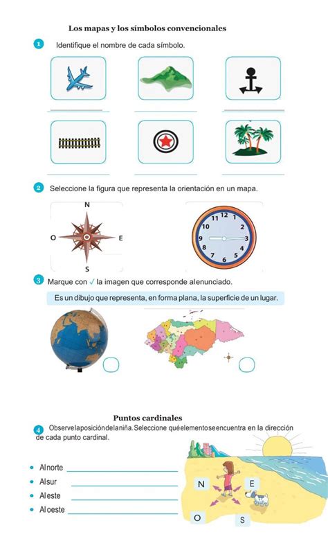 Los Mapas Y Los Símbolos Worksheet School Subjects Homeschool