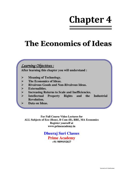 Chapter 4 Economics Of Ideas Ba Economics Hons Studocu