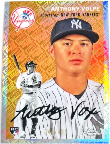 Anthony Volpe Topps Chrome Platinum Anniversary Logofractor Sp Rc