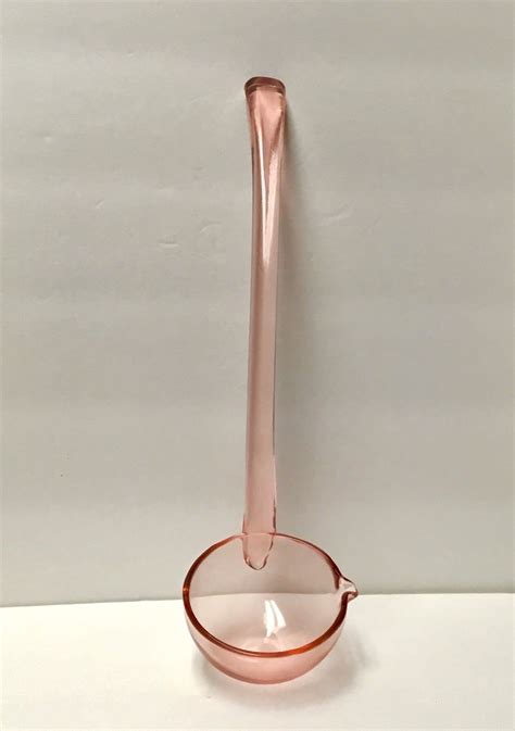 Tiffin Ohio Watermelon Pink Punch Bowl Depression Glass Dipper Ladle