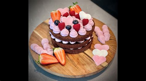 Naked Cake Pink How To Make A Naked Cake Youtube