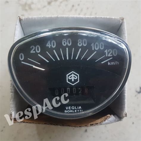 Jual Speedometer Kilometer Vespa Super Sprint Layar Hitam Veglia