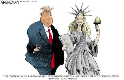 Political Cartoon U.S. Fourth of July Trump Ivanka Lady Liberty | The Week