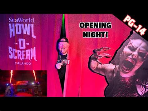 HOWL O SCREAM At SeaWorld Orlando Opening Night SCArE ZONeS HOuSEs