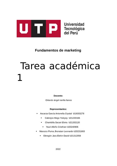 Tarea Acad Mica Resumen Fundamentos De Marketing Tarea Acad Mica