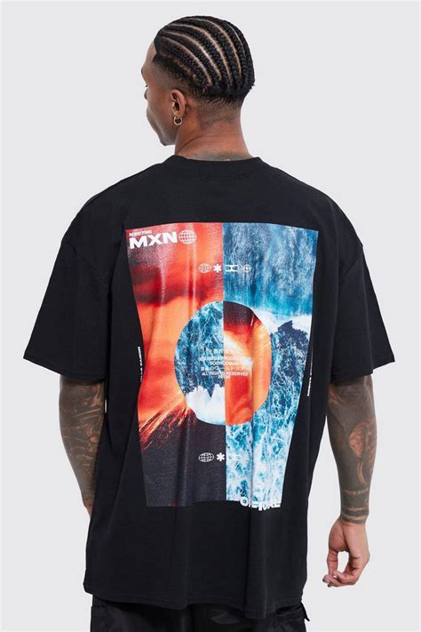 Mens Oversized Scenic Graphic T Shirt Boohoo Uk