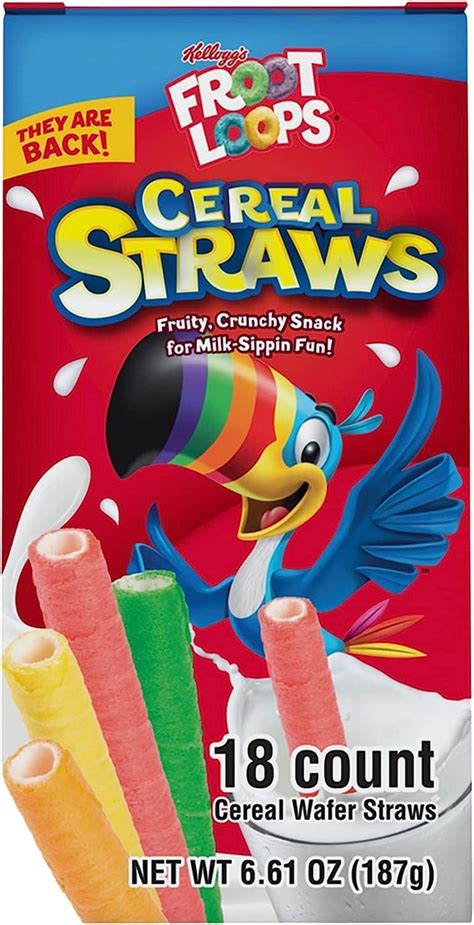 2023 Kellogg's Cereal Straws Froot Loops Edible Breakfast Straw ...