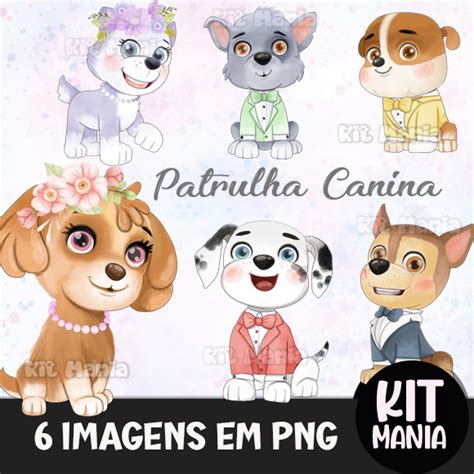 Kit Digital Patrulha Canina Aquarela Elo Produtos Especiais