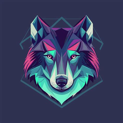 Wolf Face Illustration Logo Design for Poster, Banner, Mascot 14802113 Vector Art at Vecteezy