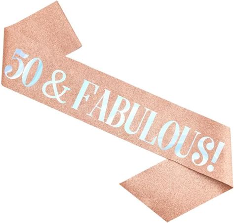 50th Birthday Sash 50 And Fabulous Sash 50 And Fabulous