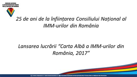 Lansarea Lucrarii Carta Alba A Imm Urilor Din Romania Florin