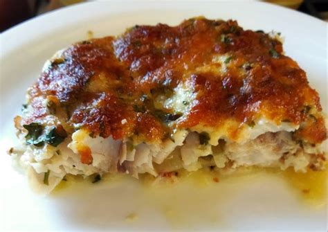 Pescado Al Horno Con Papas Y Cebollas Receta De Glaucia Irene Cookpad