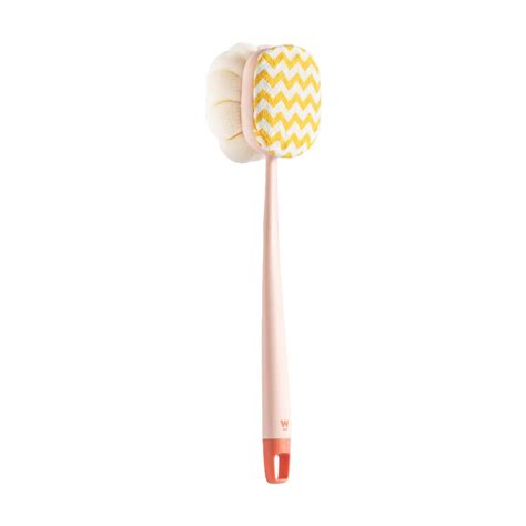 Loofah Back Scrubber Long Handle Shower Body Brush With Soft Mesh