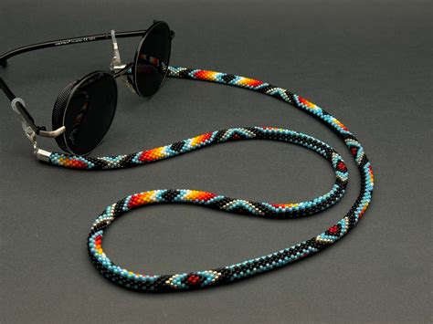 Native Style Seed Bead Lanyard Teacher Badge Lanyard Office Eyeglass