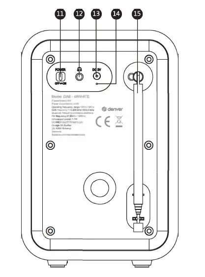 Denver DAB 48 Digital FM Radio Remote User Manual