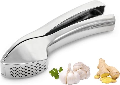 Amazon AN ANA Stylish Garlic Press Easy To Use Stainless Steel