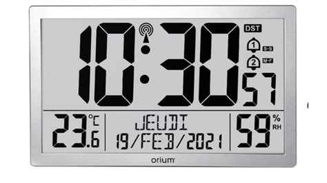 11345 Orium Silver Radio Controlled Wall Clock Rs