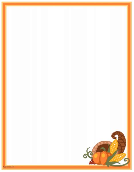 Free Thanksgiving Border Clip Art - Design Corral