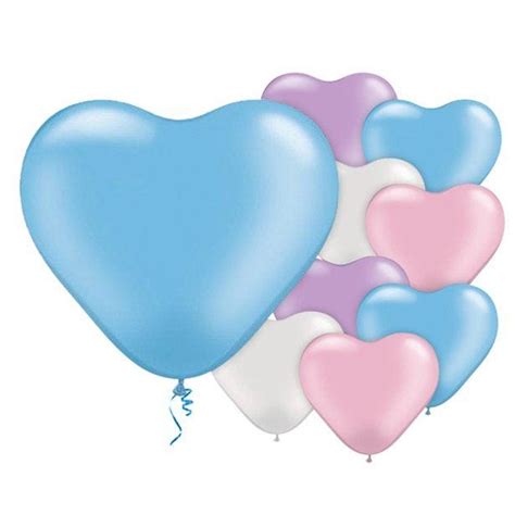 Heart Pearl Assorted Balloons Latex Pk Party Delights