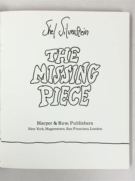 The Missing Piece By Silverstein Shel Very Good Hardcover 1976