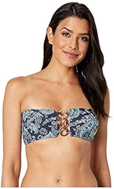 Michael Michael Kors Women S Sweetheart Paisley Bandeau Bikini Top Michael Michael Kors